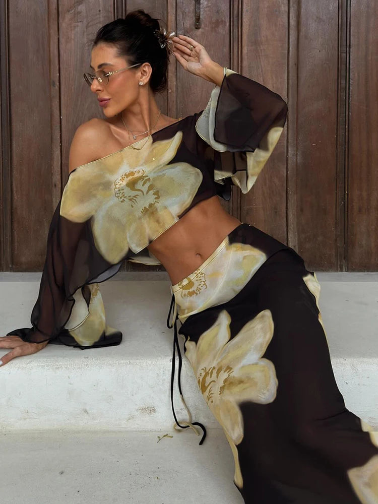 Floral Skirt Set