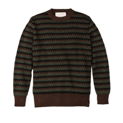 Jacquard Wool Crewneck Sweater