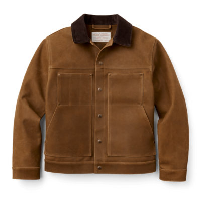 Roughout Leather Short Cruiser Jacket