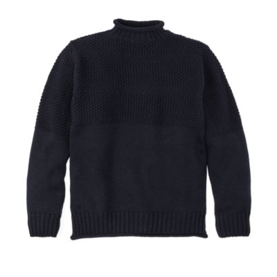 Wool Roll Neck Fisherman’s Sweater