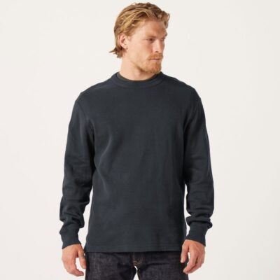 Waffle Knit Thermal Crewneck